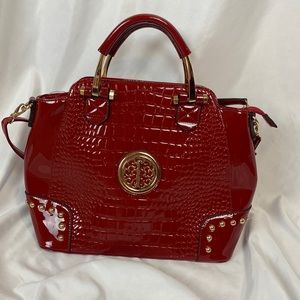Structured Red and Gold bag